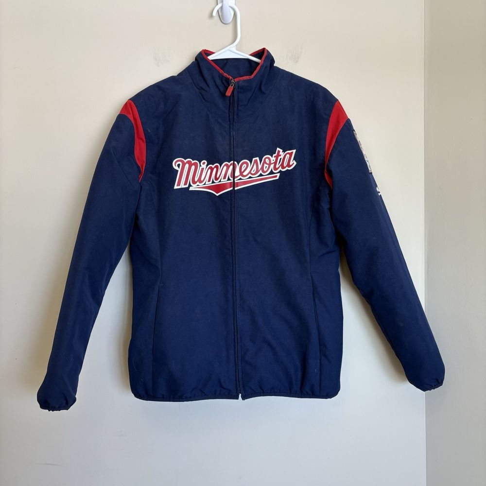 Minnesota Twins Majestic On Field Thermal Full-Zip Jacket Navy Womens Medium